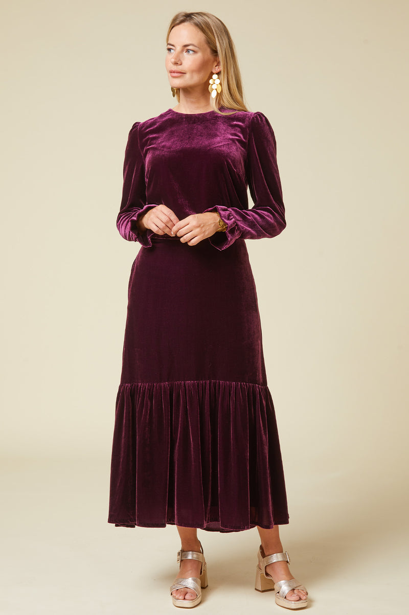 Eva-Velvet-Skirt-Berry