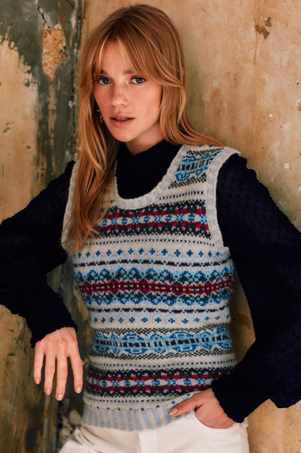 Fair isle vest on sale