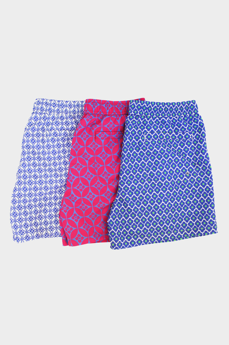 Men's Recycled-Swim-Short-Geo-Cobalt-Blue-White