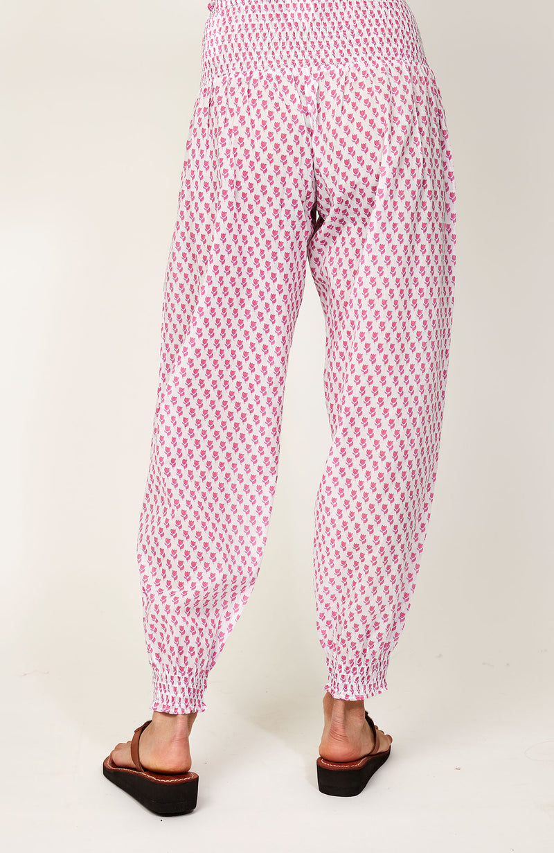 Harem Organic Cotton Trousers | Fleur Pink