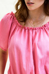 Ilana Frill Gauze Top | Pink