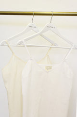 Cami-V-Midi Slip-White