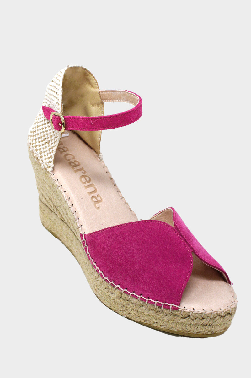 Aspiga Ladies Ithica Wedge Espadrilles Magenta