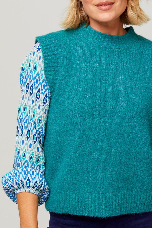 Knitted-Tank-Green