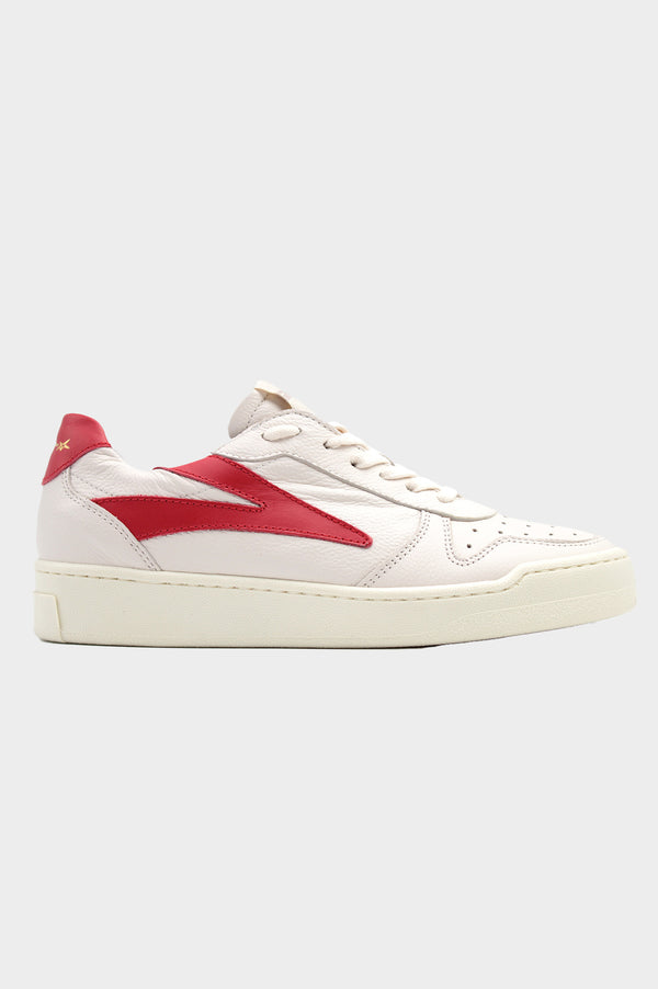 Leather-Low-Top-Trainers-White/Red