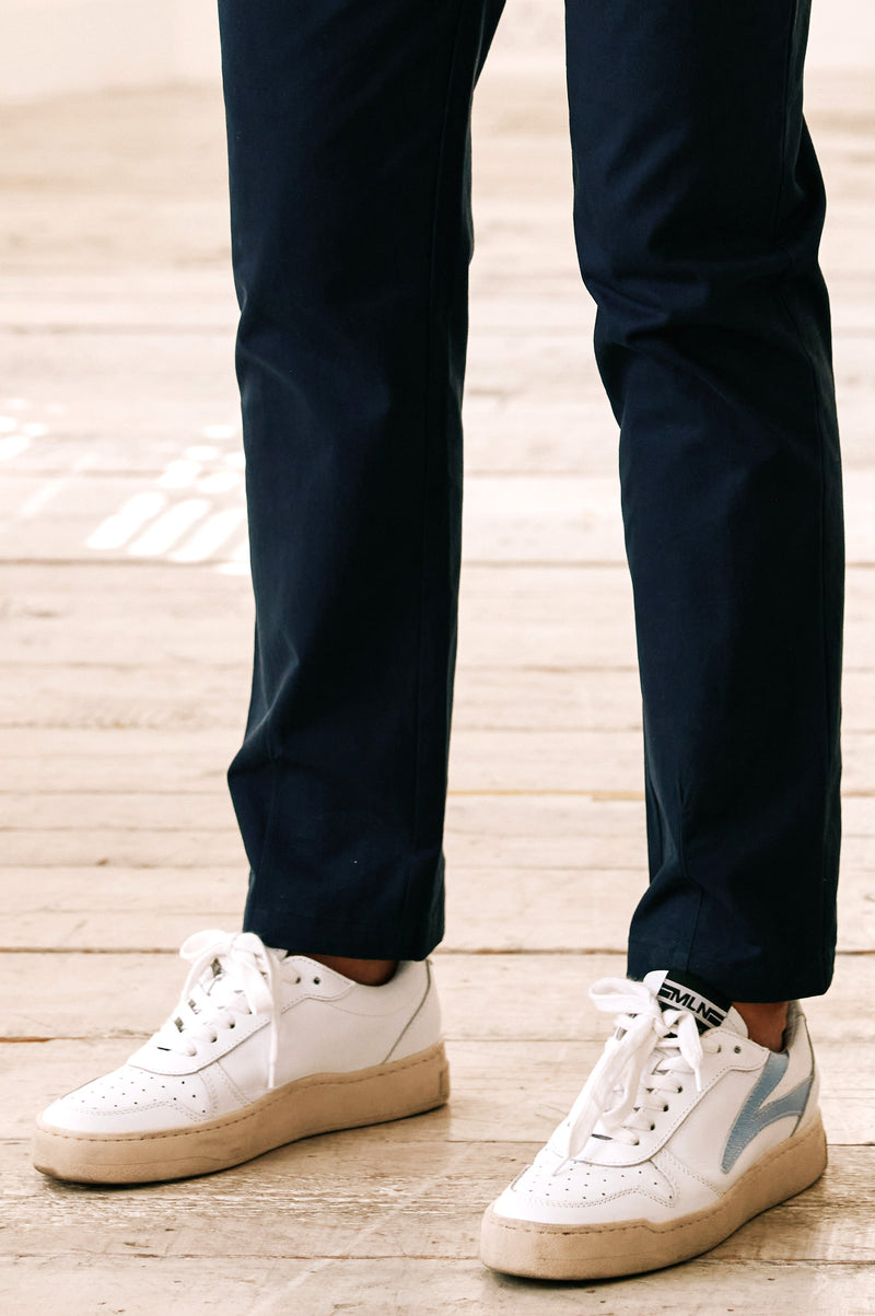Leather-Low Top-Trainers-White-Pale-Blue