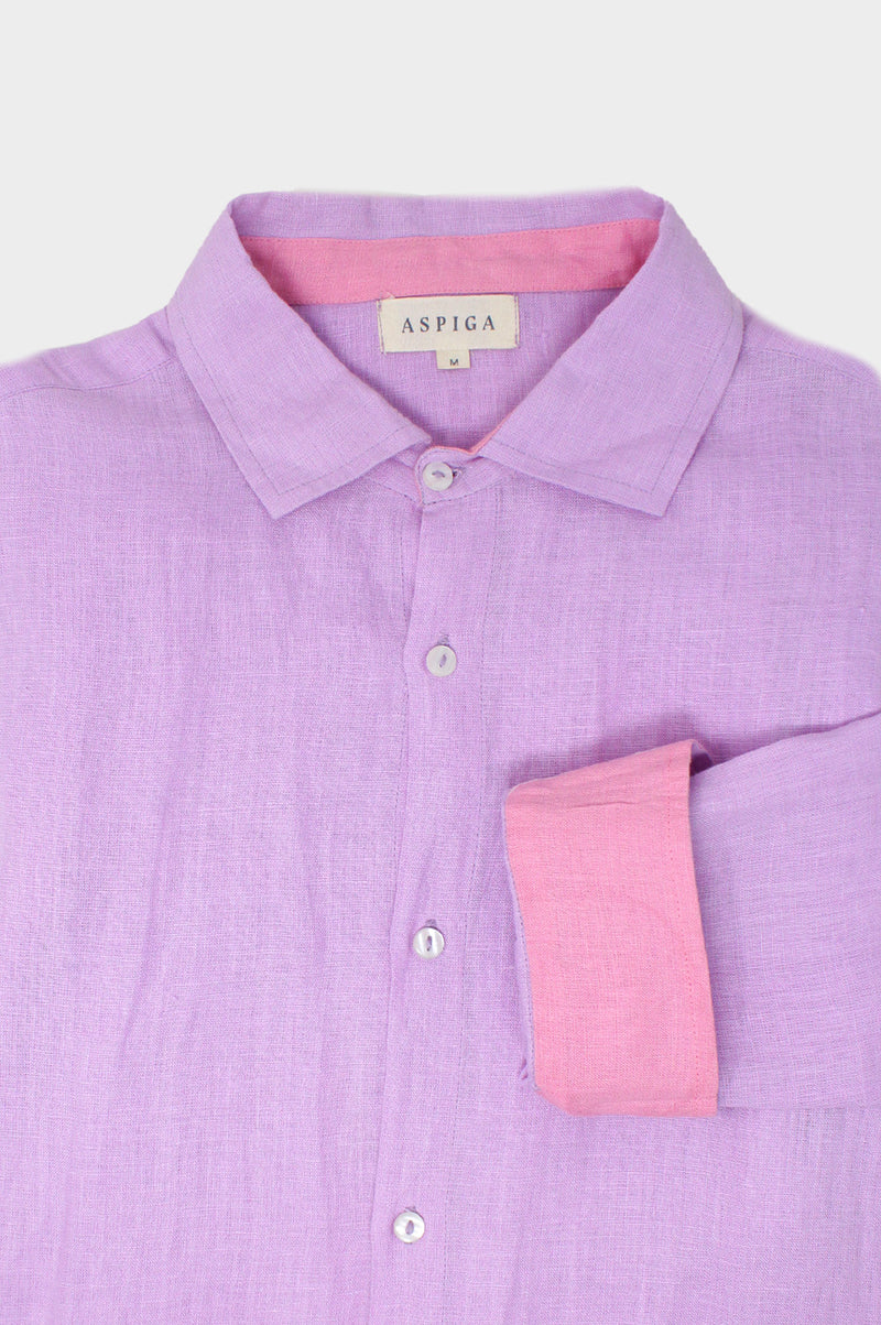 Men's-Premium-Linen-Shirt-Purple