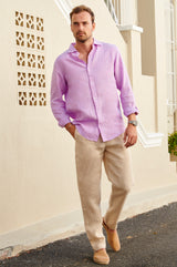 Men's-Premium-Linen-Shirt-Purple