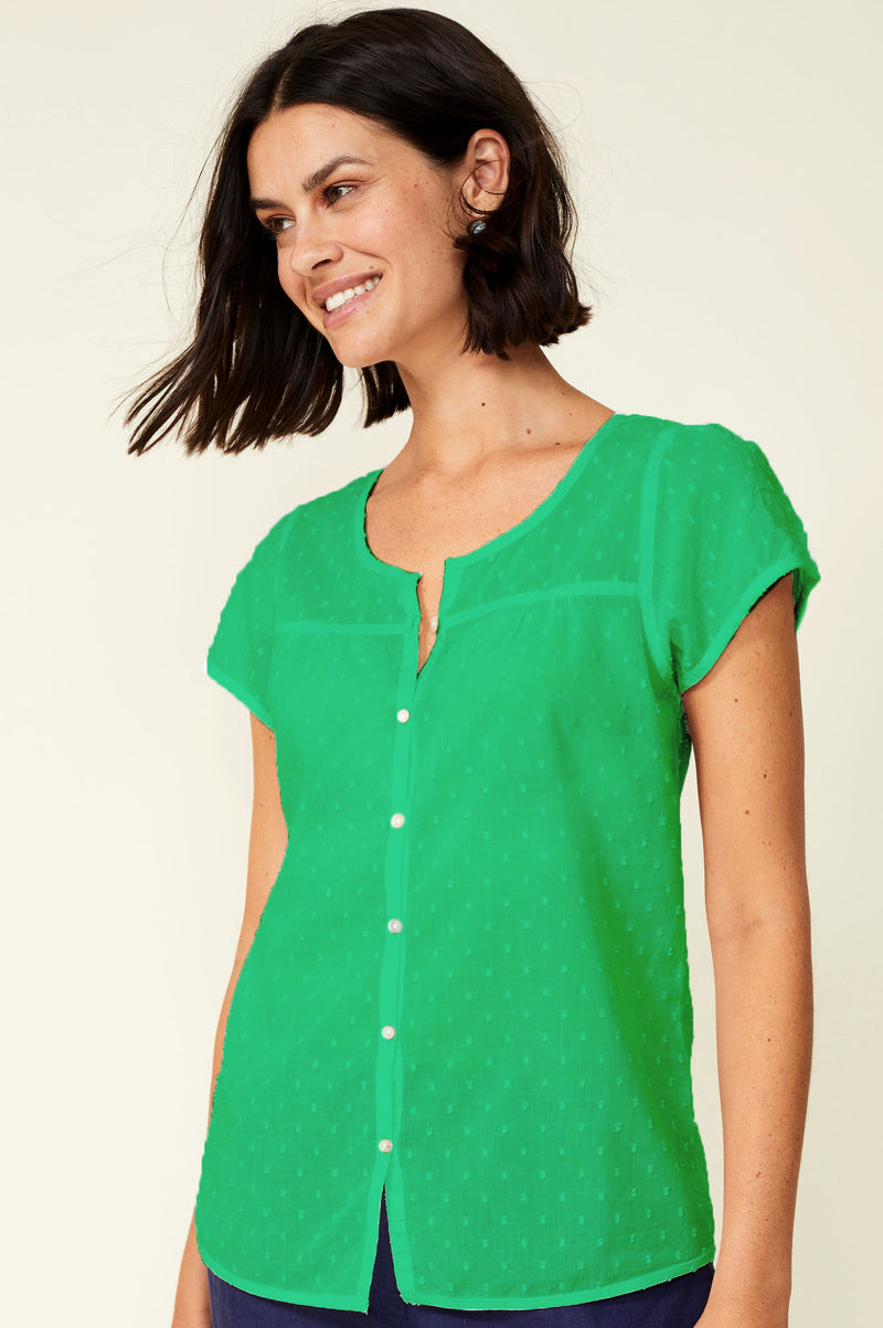 Lisbon-Cotton-Dobby-Shirt-Green