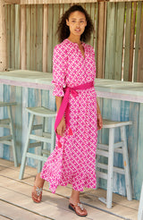 Maeve Tea Dress | Geo Pink