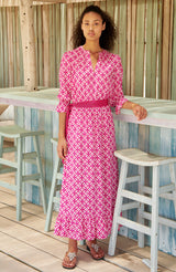 Maeve Tea Dress | Geo Pink