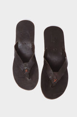 Men's Plain Sandals Cross Stitch | Coffee