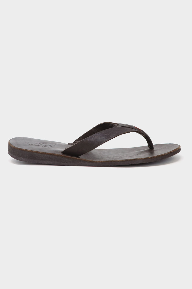 Men's Plain Sandals Cross Stitch | Coffee