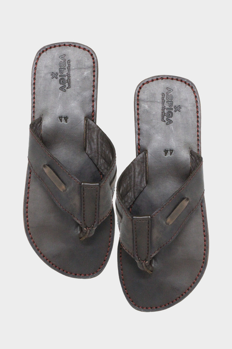 Aspiga Sustainable Men s Recycled Tyre Sandals Coffee