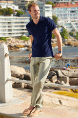 Men's Towelling Polo Shirt | Navy