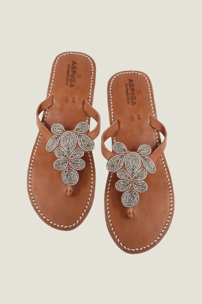 aspiga Mia Full Beaded Heel Sandals