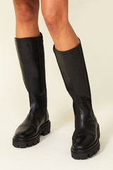Monza-Chunky-Sole-Boot-Black