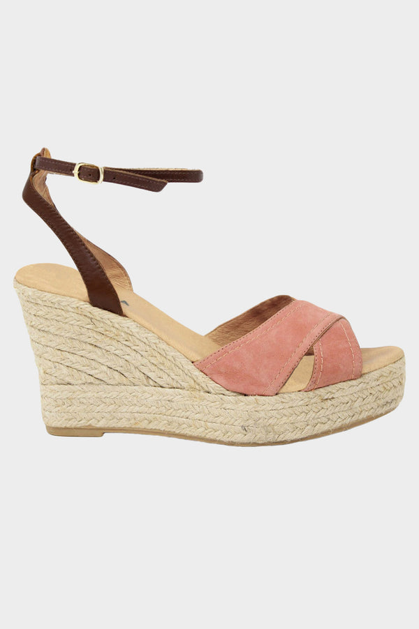 Nadia Platform Wedge | Dusty Pink - Aspiga