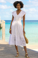Cami-V-Midi Slip-White