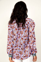 Olivia Blouse | Flower Blue