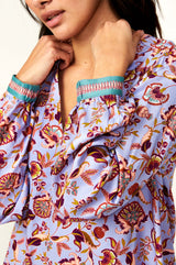 Olivia Blouse | Flower Blue