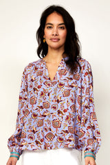 Olivia Blouse | Flower Blue