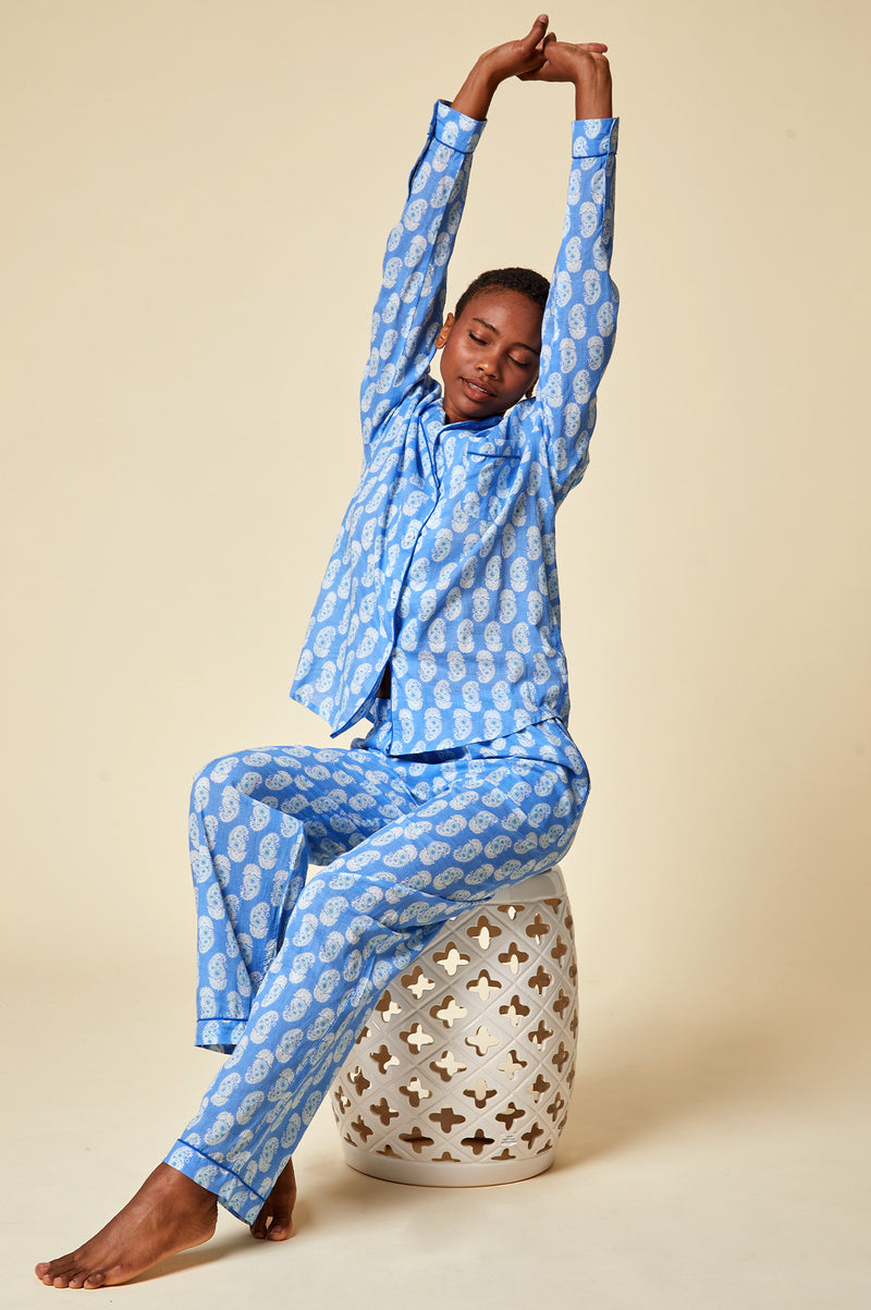 Organic-Cotton-Pyjama-Set-Paisley-Blue