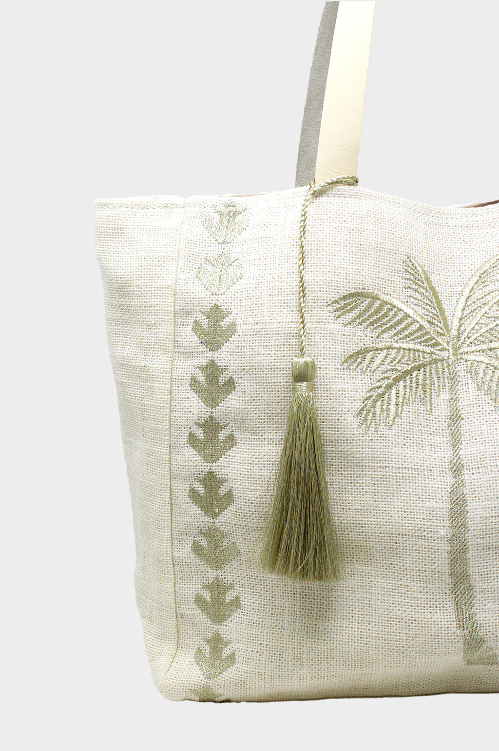 White and sales gold beach bag