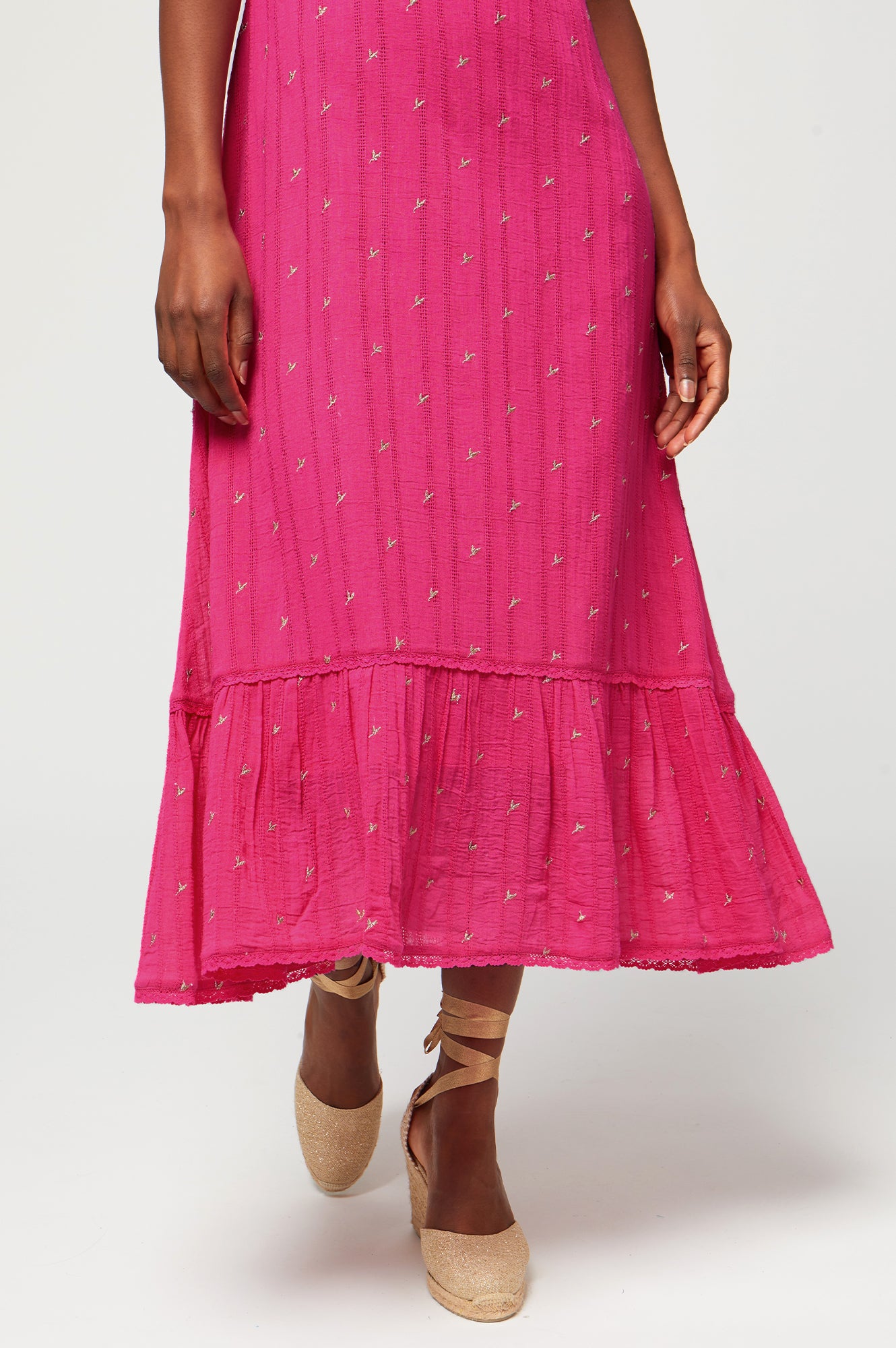 Aspiga Ladies Sustainable Organic Cotton Poppy Dress | Plain Pink XS-XL
