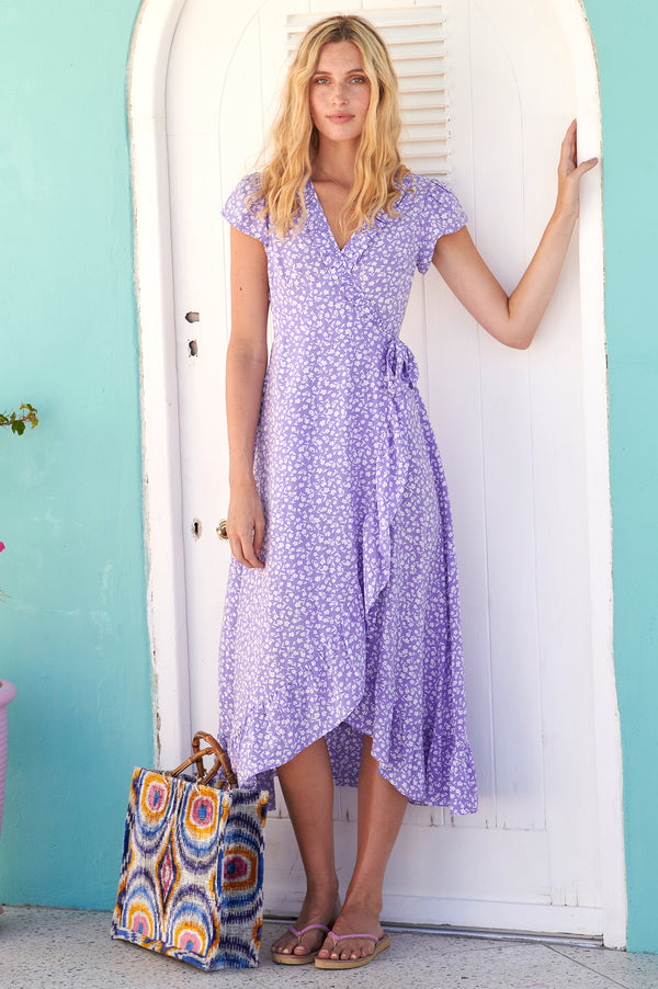 Demi-Wrap-Dress-Daisy-Flower-Lilac