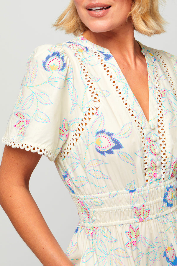 Sienna-Dress-Waterlily-Pastel/Multi