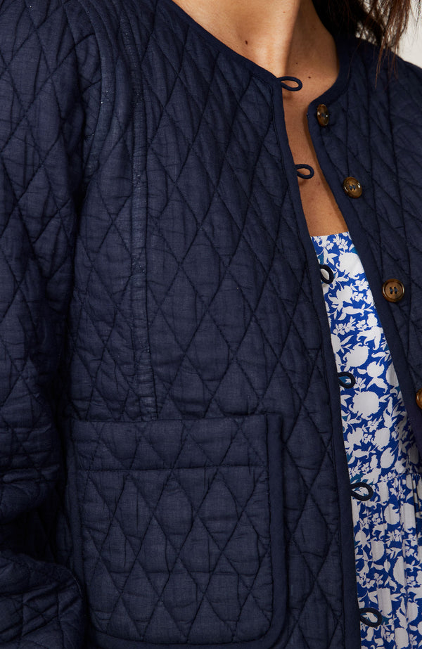 Sky Organic Cotton Jacket | Navy