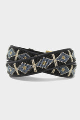 Triangle Leather Belt | Black