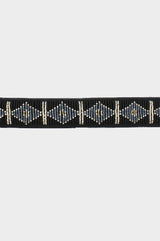 Triangle Leather Belt | Black
