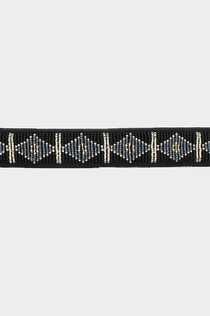 Triangle Leather Belt | Black