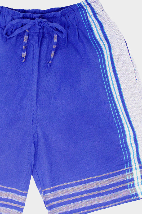 Unisex-Kikoy-Shorts-Blue-White