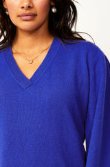 Merino-Cashmere-Blend-V-Neck-Jumper-Cobalt-Blue