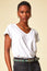 V-Neck Cotton T-Shirt | White