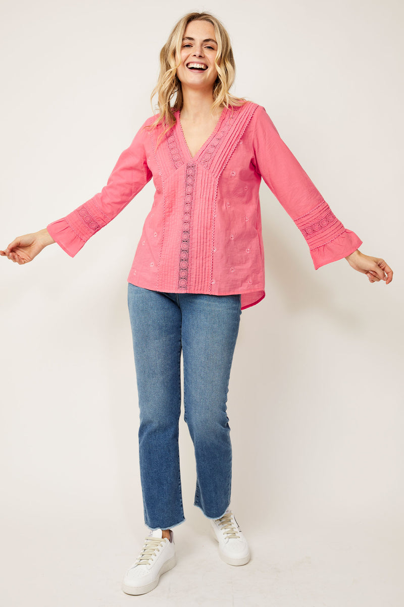 Valentina-Embroidered-Organic-Cotton-Blouse-Blush-Pink