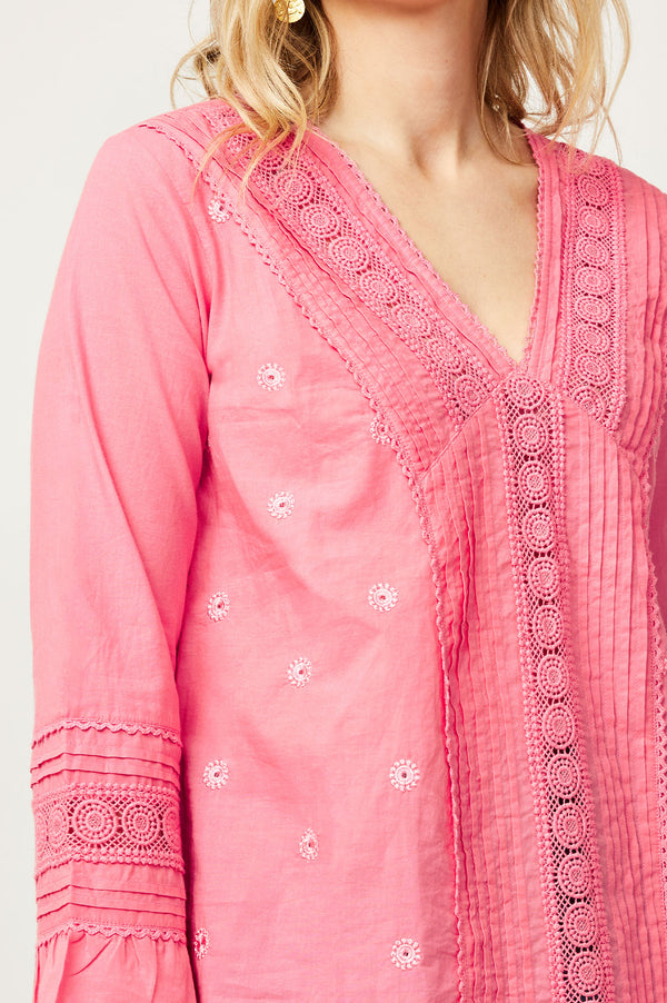 Valentina-Embroidered-Organic-Cotton-Blouse-Blush-Pink