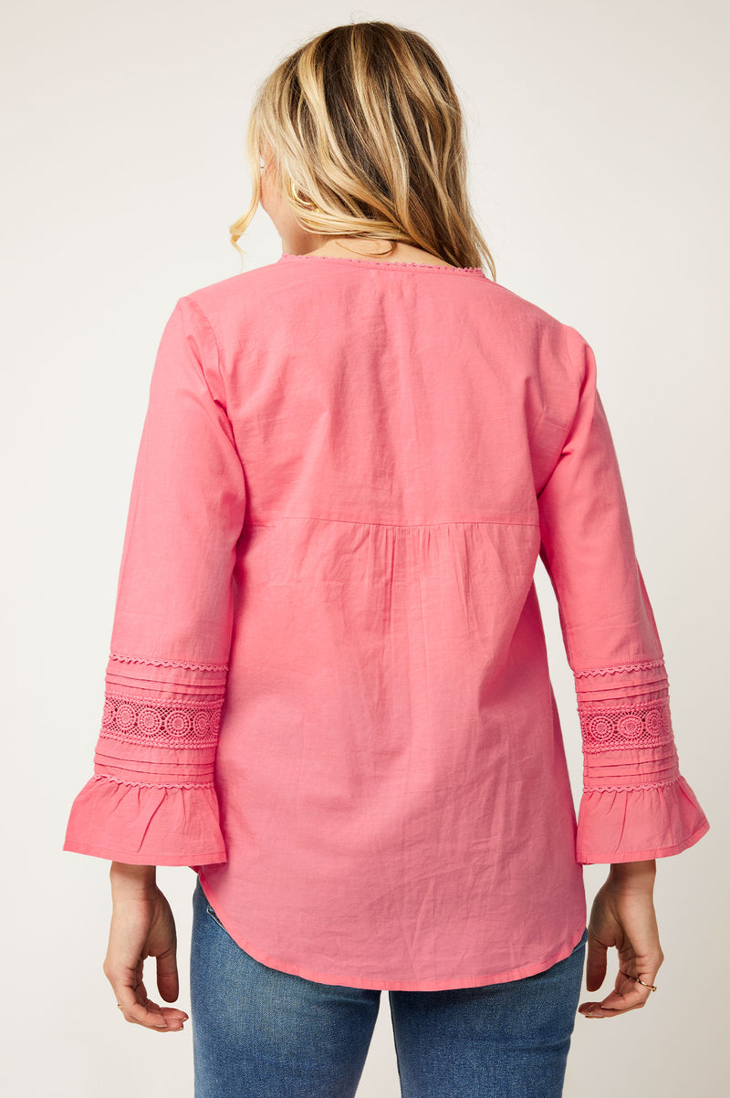 Valentina Embroidered Blouse | Blush Pink