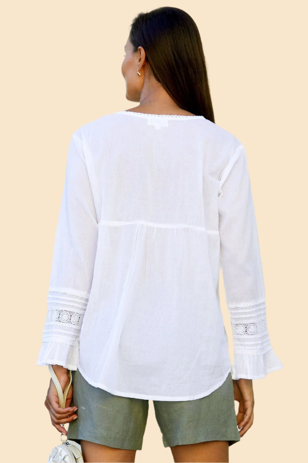 eaphi cotton lace patchwork blouse レディース