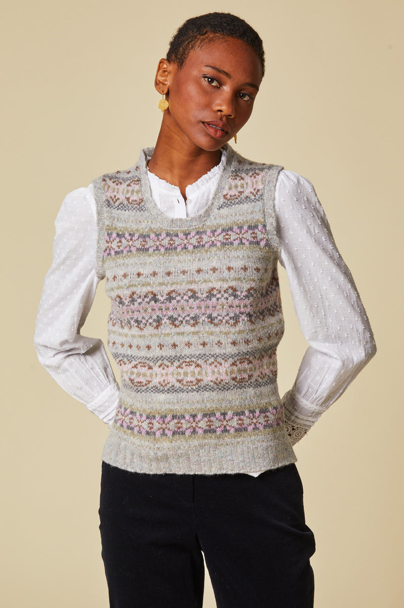 Women's-Fair-Isle-Vest-Haresfoot
