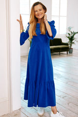 Victoria 3/4 Sleeve-Corduroy-Dress-Bluette