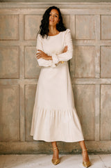 Victoria-Long-Sleeve-Stretch-Corduroy-Dress-Cream