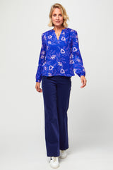 Olivia-Blouse-Waterlily-Cobalt-Purple