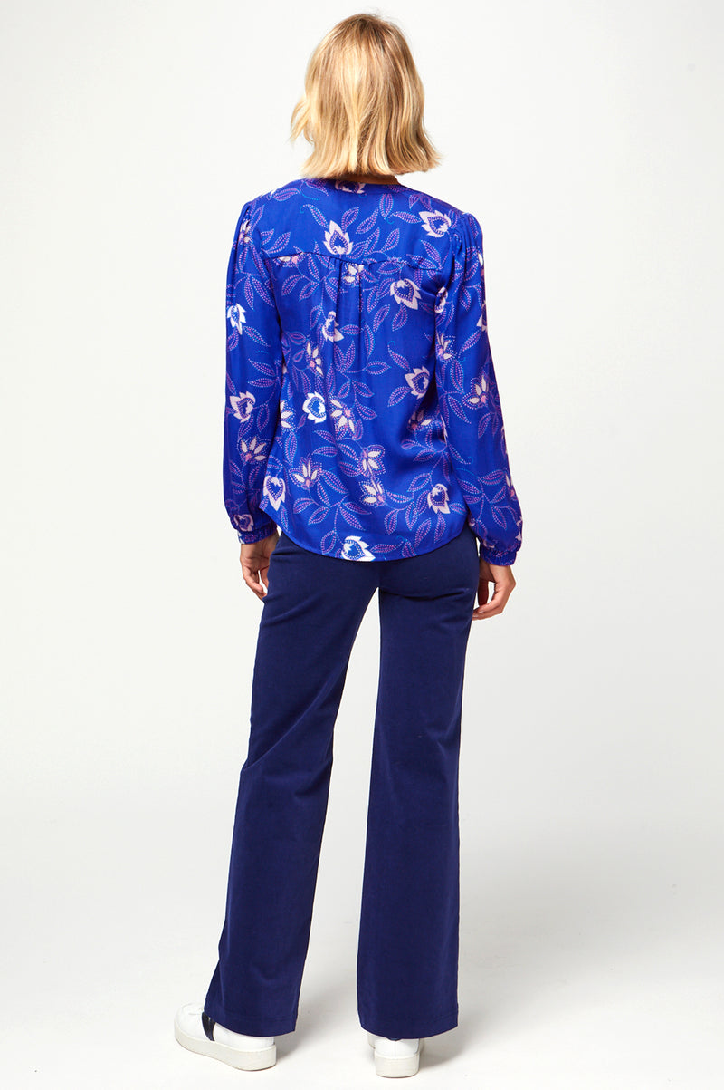 Olivia-Blouse-Waterlily-Cobalt-Purple