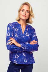 Olivia-Blouse-Waterlily-Cobalt-Purple
