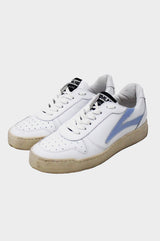 Leather-Low Top-Trainers-White-Pale-Blue