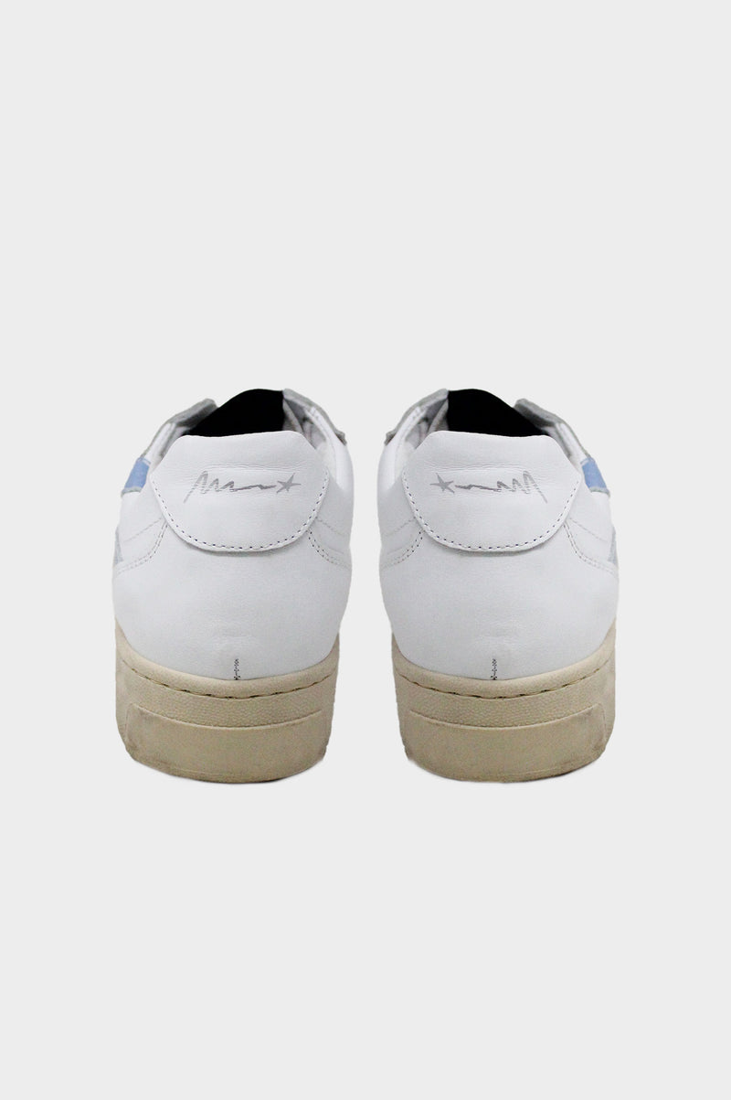 Leather-Low Top-Trainers-White-Pale-Blue